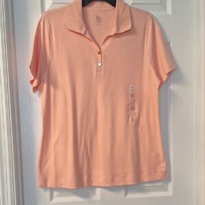 Women's Peach Polo Shirt